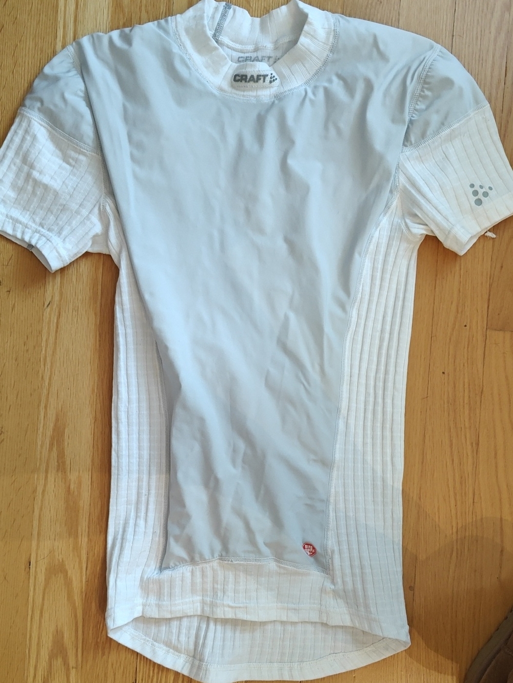 Craft White Short Sleeve Athletic Base Layer Tee